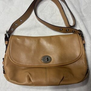 Coach Tan Leather Shoulder Bag